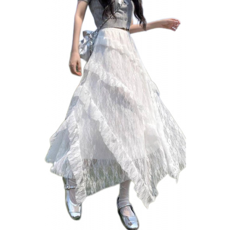Lace Skirts for Women Flowy Boho Maxi