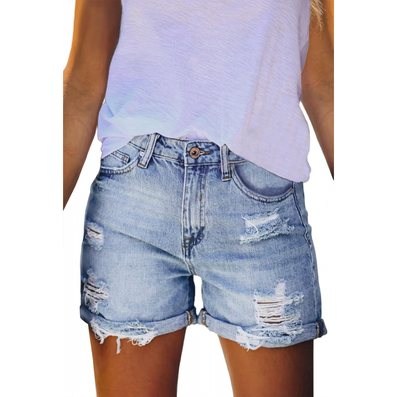 Women's High Waisted Denim Shorts