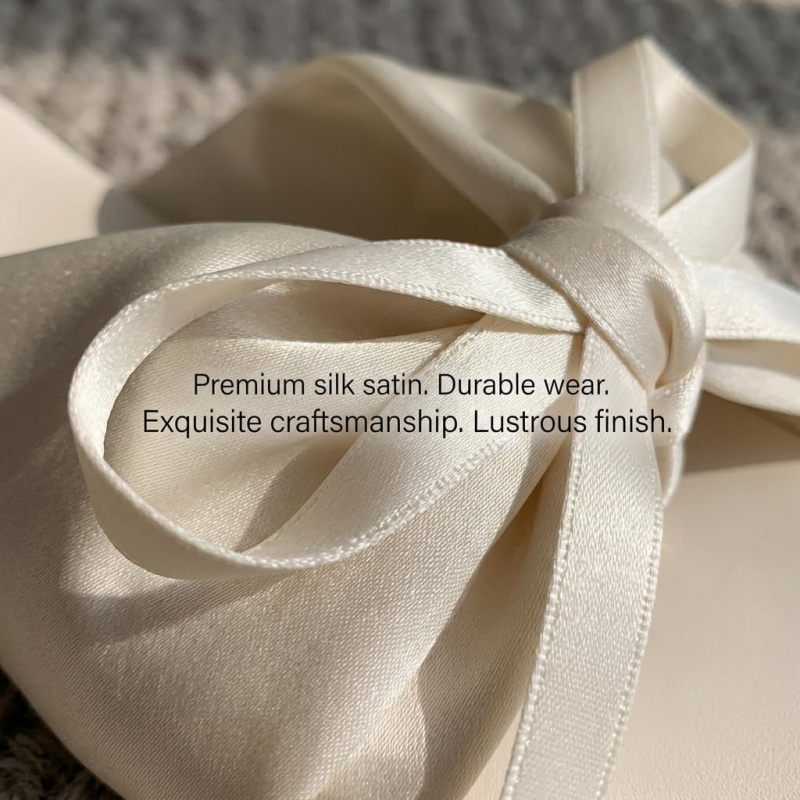 Women's French Style Satin Bow Flat