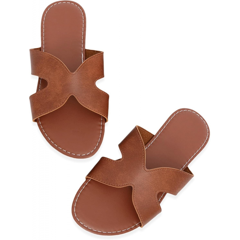 Women's Flat Slide Sandals Summer Open