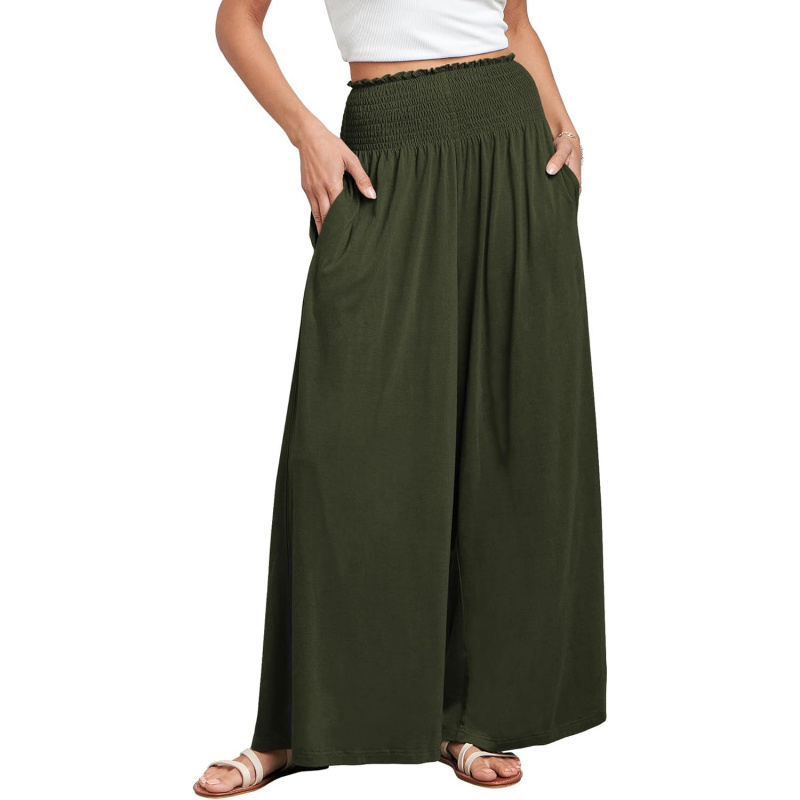 Women Palazzo Pants Summer Boho Wide Leg